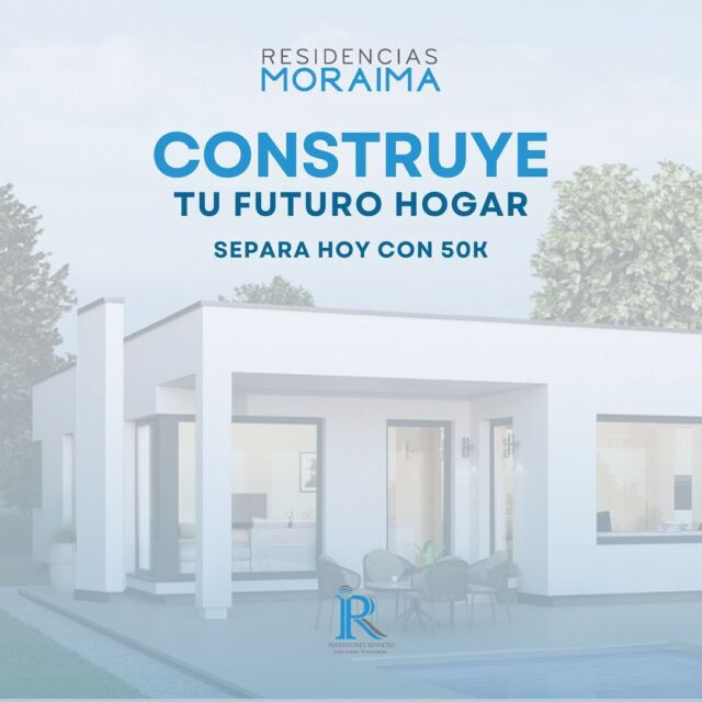 Con solo 50,000 pesos puedes separar tu futura casa. Residencias Moraima es un proyecto genial para acceder a tu casa propia. 🏠
